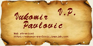 Vukomir Pavlović vizit kartica